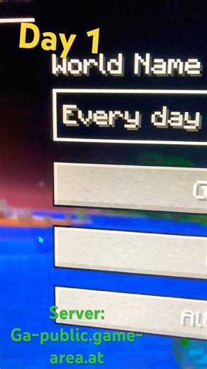 Every Day One Thing Day One #minecraft #minecraftserver Join Our Server Ip: Ga-Public.game-area.at !
