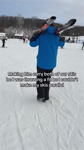 I just pizza’d the whole way down 😂 I had fun tho so idc #skitok #skiingvideos #pizzaskiing