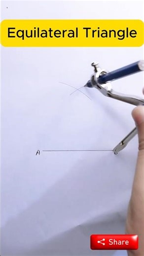 Draw an Equilateral Triangle #geometry #square #equilateraltriangle