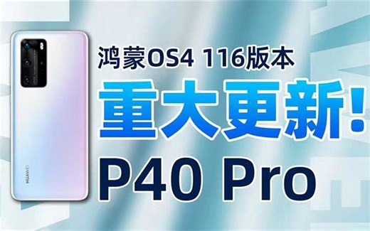 华为P40 Pro更新HarmonyOS 4.0.0.116 ，合入了10月安全补丁，针对显示、应用、系统方面进行优化