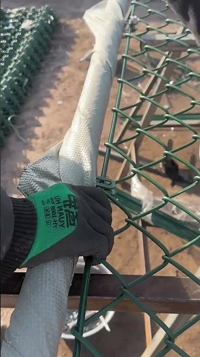 Basketball court protective net installation