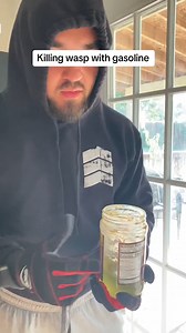 A massively viral TikTok trend is showing Americans how to kill wasps by cupping their nest inside a jar of gasoline. | New York Post