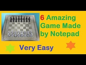 Notepad Games Very easy to make.