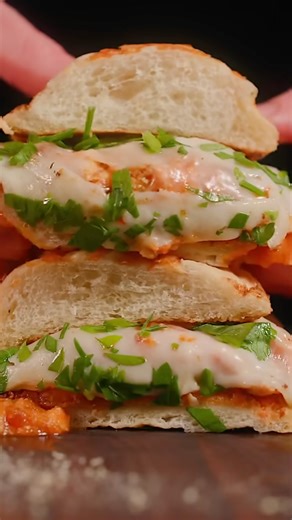 Chicken Parmesan sandwich - crispy, cheesy perfection