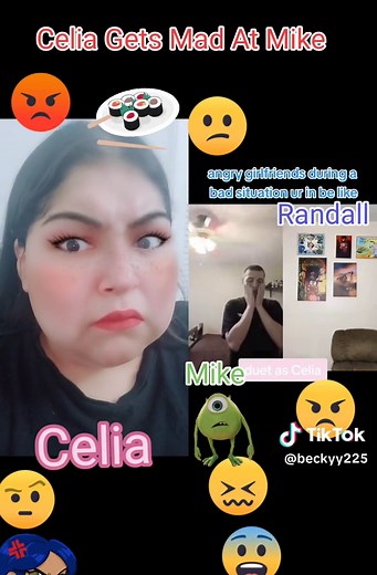 #duet with @Mikey Celia Gets Mad At Mike Scene From Monsters Inc. #monstersinc #disneypixar #mikewazowski #celia #randallboggs #mad #sushi