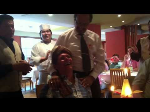 Man dances to Happy Birthday song surprise in Indian Restaurant - Hilarious!