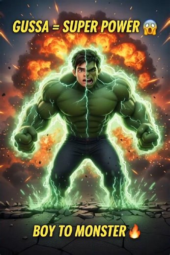 🟢 Boy Turns Into Monster Hero 🔥 Epic Transformation | AI Superhero Short #cartoon #powerful