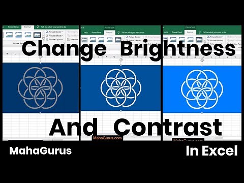 How to Change Brightness and Contrast in Excel- Change Brightness and Contrast in Excel Tutorial