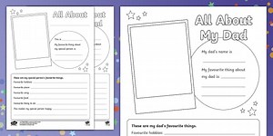* NEW * All About My Dad Drawing and Writing Frame