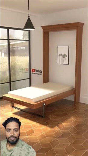 Space Saving Wall Bed + Study Desk 😱 Small Room Solution