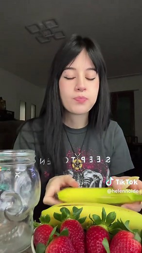 Delicioso licuado de fresa y plátano
