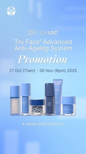 🛒✨ Firm, lift, and glow — all in one bag! 💼💫 Your skin deserves the ageLOC Tru Face System — Nu Skin’s first scientifically advanced and clinically proven dermaceutical anti-ageing line. It works to improve smoothness, boost firmness, and visibly reduce fine lines for a youthful, radiant look. 👇Check out our limited-time promotion!💫 🩵ageLOC Tru Face System – Save S$86! Member Price: S$697 | PSV: 350 🩵ageLOC Tru Face Starter Kit – Save S$24! Member Price: S$453 | PSV: 250 🛍️Shop now: http