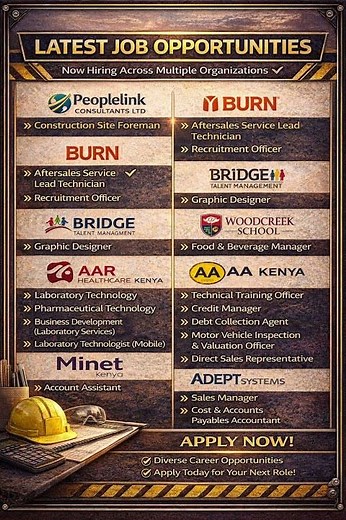 🔥 Latest Jobs in Kenya 2026 | AAR, AA Kenya, BURN & More Hiring! #hiringnow #jobsinkenya #jobsearch