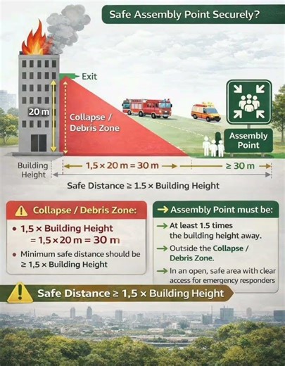 Safe Distance for Assembly Point
