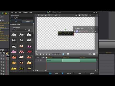 PowerDirector 11 Tutorial - How To Add Text and Text Effects to Videos