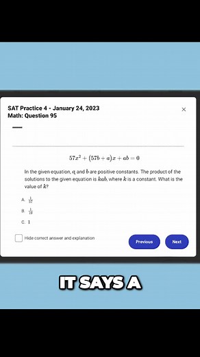 Solving Question 95 on difficult module 2 bluebook practice test 4 of the digital SAT using Desmos! #bluebook #module2 #mathproblems #desmos #satmath #mathhacks #digitalsat