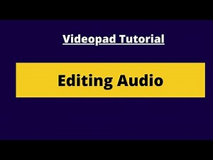 How To Edit Audio In Videopad - Videopad Video Editor Tutorial #24