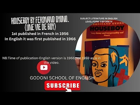 NOVEL:HOUSEBOY BY FERDINAND OYONO