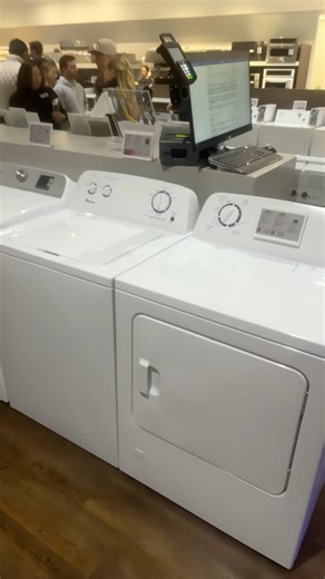 Amana top load washer and gas dryer white