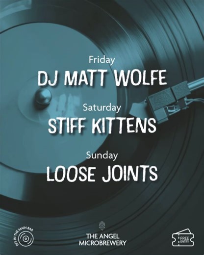 The Angel Microbrewery on Instagram: "This Week 🙌 Monday 📖 Words of Wisdom 🆓️ Free Poetry Open Mic Thursday ⛪️ Interstellar Audio: Transmissions 🆓️ Free Entry with Sign Up 🎫 Only few tickets left ⚠️ Friday 💿 DJ Matt Wolfe Soulful Disco House Grooves 🆓️ Free entry all night ⛪️ NTU Rock Society presents Empress Reversed + A. H. Activity + Airport Dad 🎫 Free Entry with Sign Up Saturday 💿 Stiff Kittens New Wave Alt Indie Surf Rock Punk 🆓️ Free entry all night ⛪️ DirtyFilthySexy presents HA