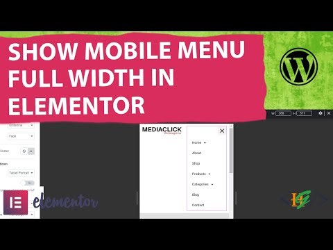 How to Show Mobile Menu Full Width in Elementor WordPress