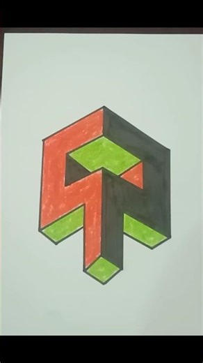 Unbelievable 3D shape view creation #DIYart #drawing #art