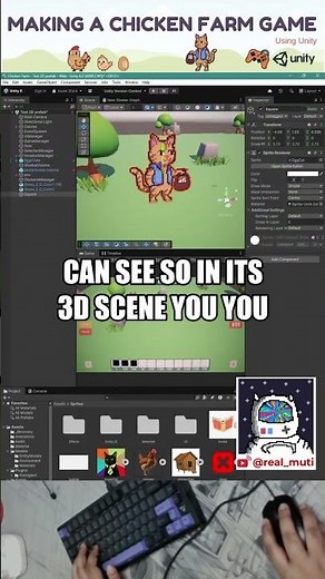 Unity | 2D prefabs in 3D world. #gamedesign #gamedev #tutorial #unity #gaming #indiegame #fun #cozy