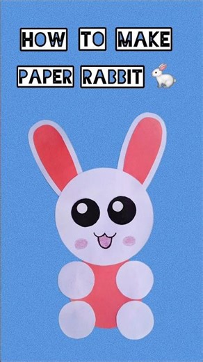 Diy Cute Paper Rabbit 🐇 #art #shorts #diy #craft #viral