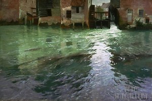Frits Thaulow : Watermill (1892) Canvas Gallery Wrapped or Framed Giclee Wall Art Print Digitally Remastered (D4060) - Etsy