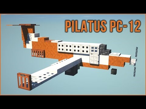 Minecraft Airplane Tutorial: How to Make a Pilatus PC-12