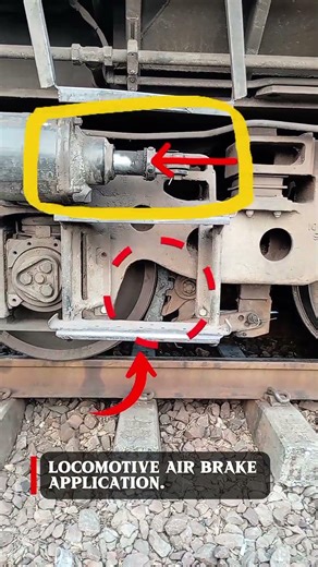Locomotive Air Brake Application. #EMD #Brake #piston #pressure #shorts