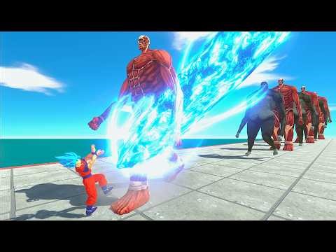 Superheroes vs 10 Levels of Colossal Titan and Beast Titan - Ultimate ARBS Size Comparison