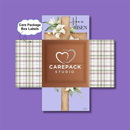 Care Package Printable Box Flaps Easter Christian Cross Bible Gift Sunday School Teachers Missionary Volunteer Overseas Gift Box Decor Lily - Etsy