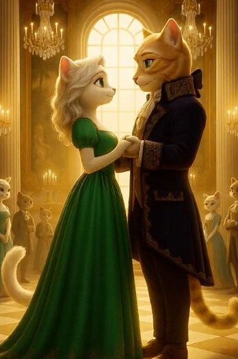 the prince and princess #ai #cartoon #cat #cutecat #animation #cuteanimals #catshorts