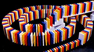 Amazing chain reaction tricks with H5 Domino Creations! https://www.hevesh5.com/buydominoes-amazon-usa | Hevesh5