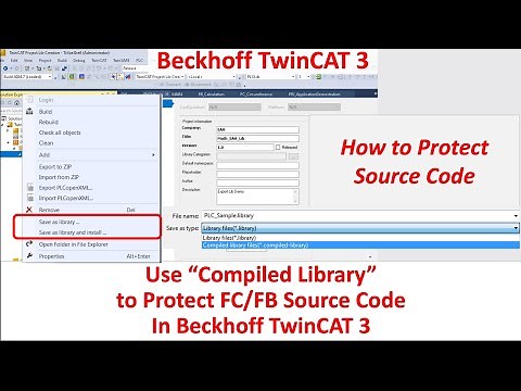 BK16. Using "Compiled Library" to Protect Source Code in Beckhoff TwinCAT 3 Project