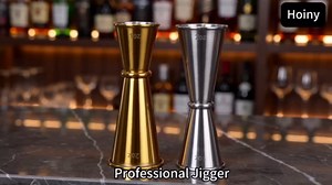 2 Pack Jigger for Bartending, 2 OZ 1 OZ Double Shot Cocktail Measure Jiggers, Stainless Steel Measuring Cup Bartending Supplies (Silver)