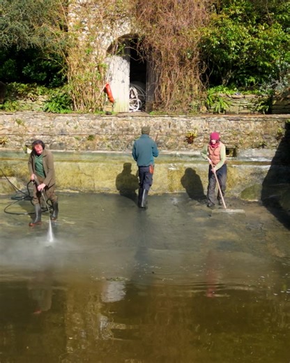 6.6M views · 8.1K reactions | Cleaning our 18th century swimming pool | LADbible | Facebook