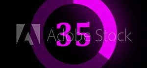 Numerical counting from 0 to 78 . Circular progress bar with bright neon green light , countdown white animation timer circle countdown, live, stream, exercise, workout transparent background.