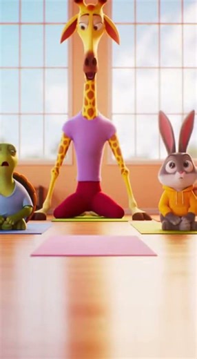 Cat Yoga Class Goes Completely Wrong 😂🧘‍♀️ #shorts #funnycat #animation