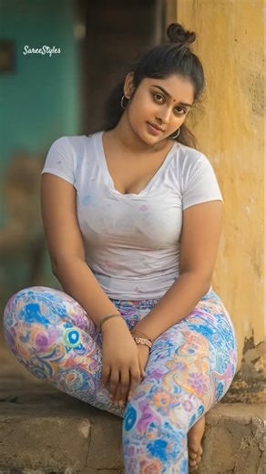 ✨🌸 Elegance White Top – Multicolor Leggings Contemporary Ethnic Fashion For Modern Women