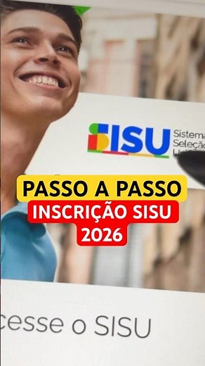 INSCRIÇÃO SISU | Passo a passo completo! #sisu #sisu2026 #enem