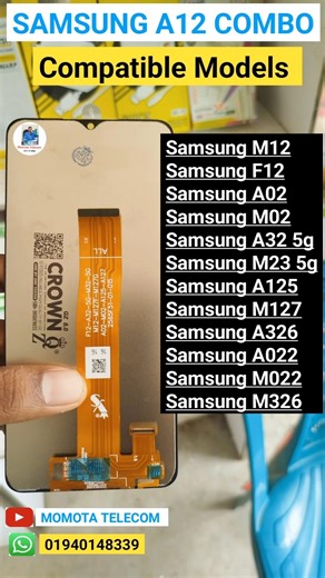 Samsung A12 Universal Display List.. #mobilerepair #smartphone #display #repair #tech