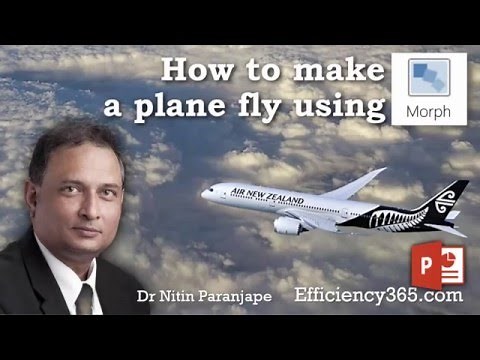 PowerPoint Morph tutorial: How to make a plane fly