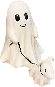Ghost Walking Dog Halloween Ghost Walking Dog Statue Cute Decor Large