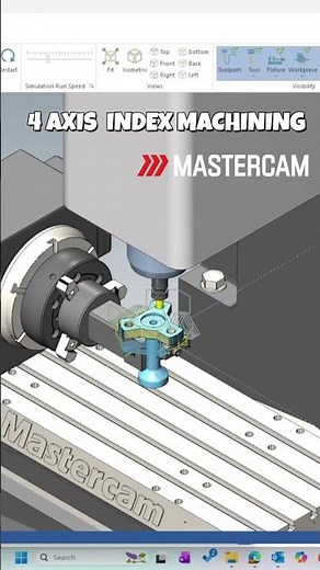 MASTERCAM 4 AXIS INDEX MACHINING