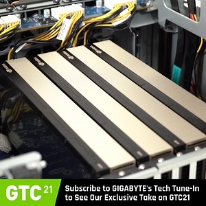 341 reactions · 7 comments | GIGABYTE is showcasing server solutions built for AI and HPC during NVIDIA's GTC21. Subscribe to our Tech Tune-In channel to see the latest announcements and get our exclusive take on how breakthroughs in GPU technology will shape the world of tomorrow. | GIGABYTE | Facebook