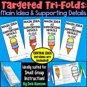 Main Idea & Supporting Details Trifolds: Targeted Reading Intervention for 3-5