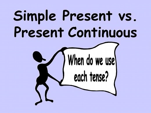 Simple Present vs. Present Continuous - SlideServe