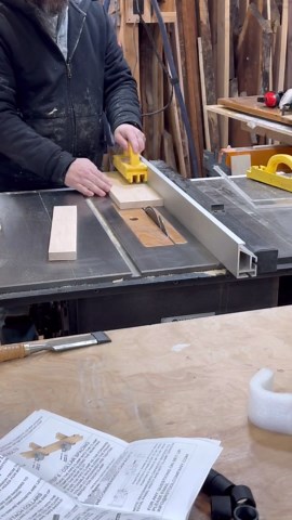 Using the Microjig pushblocks to keep my fingers away from saw blades #workshop #woodworking #diy